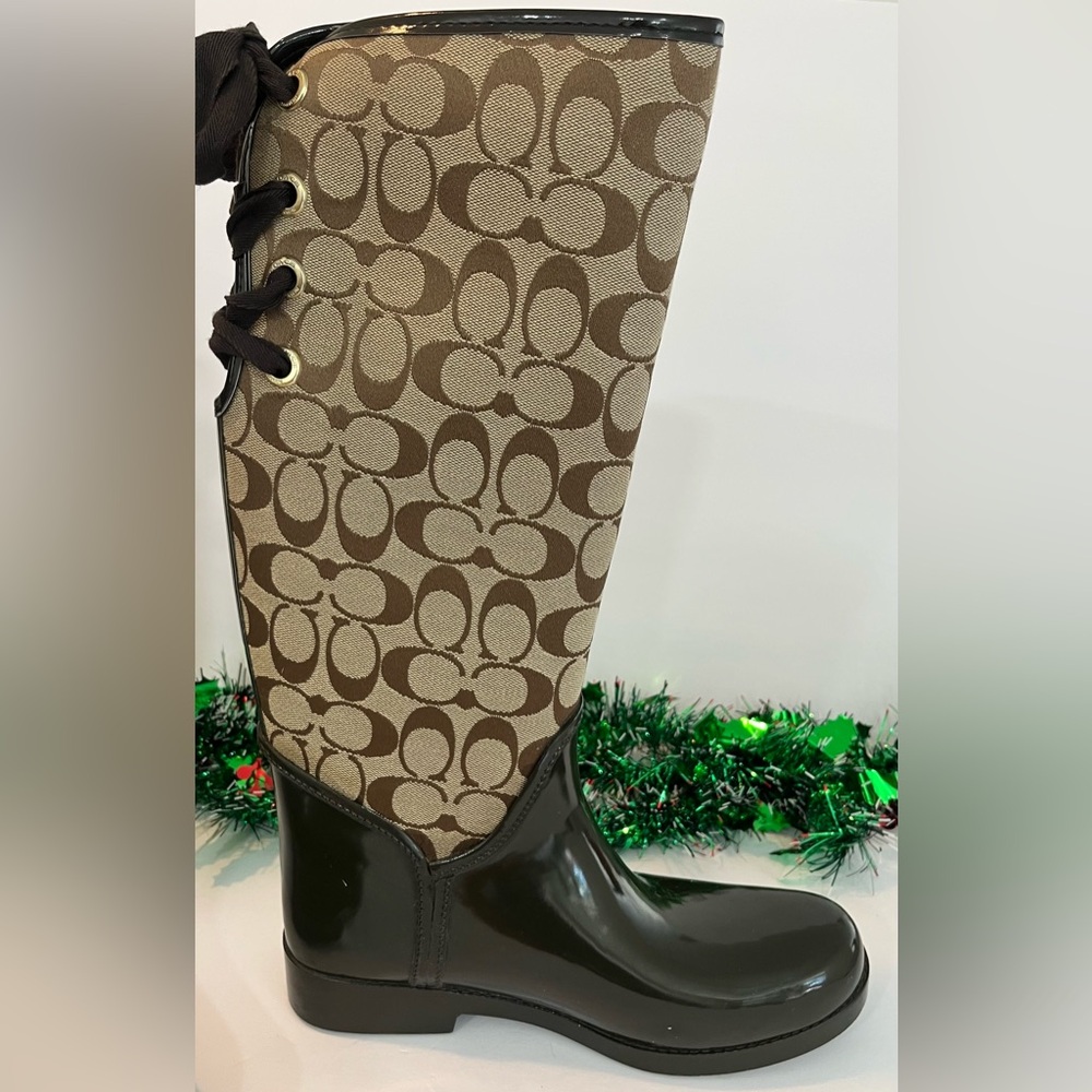 Coach Signature Women's Tristee Rain Boots 9 - Picture 10 of 14